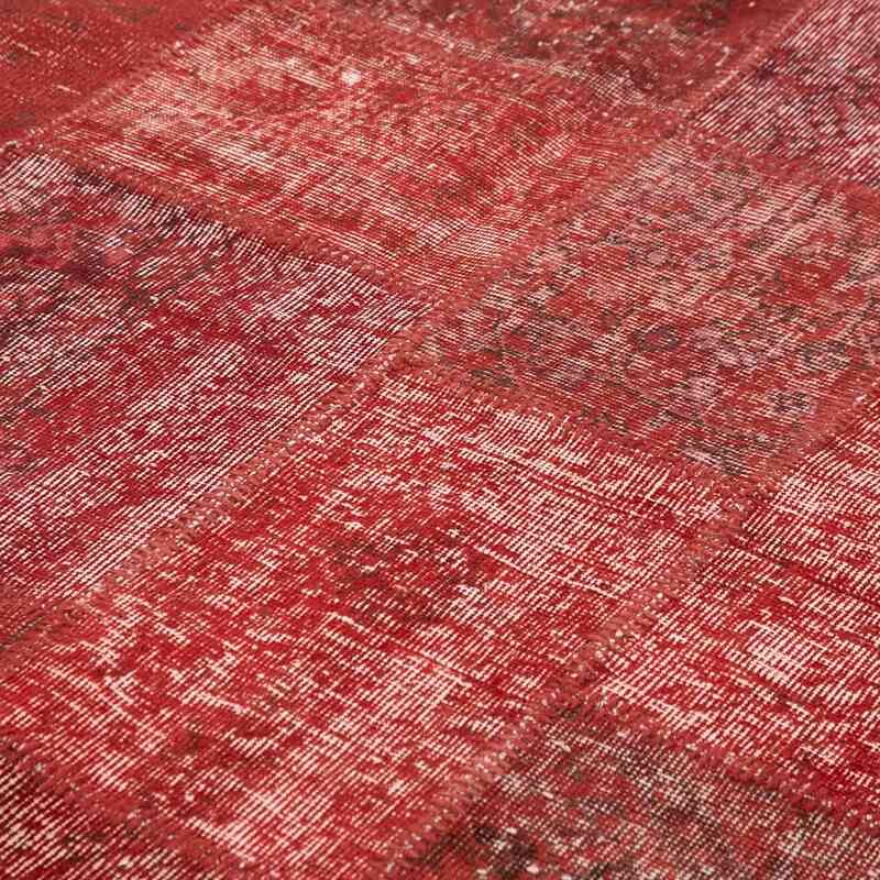 Kırmızı Boyalı Patchwork Halı - 253 cm x 353 cm - K0049846