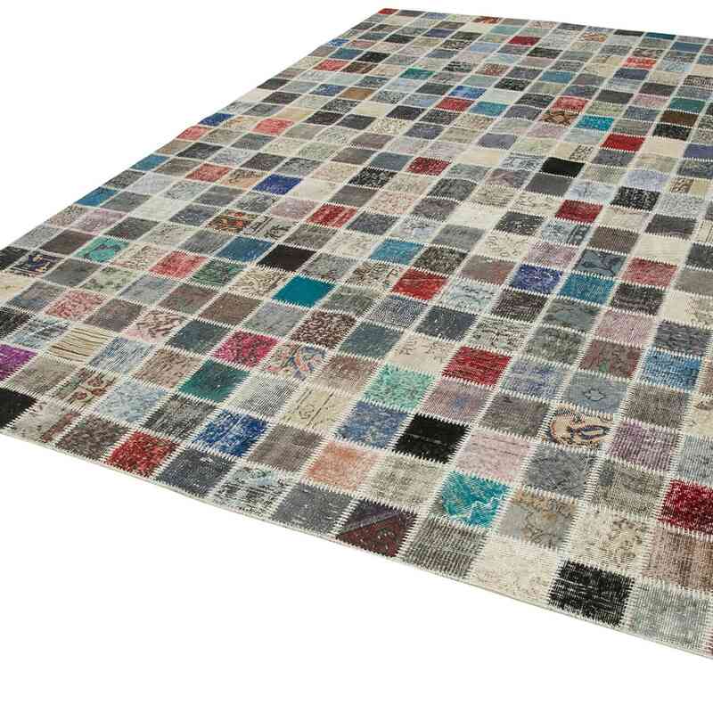 Multicolor Patchwork Hand-Knotted Turkish Rug - 8' 4" x 11' 6" (100" x 138") - K0049850