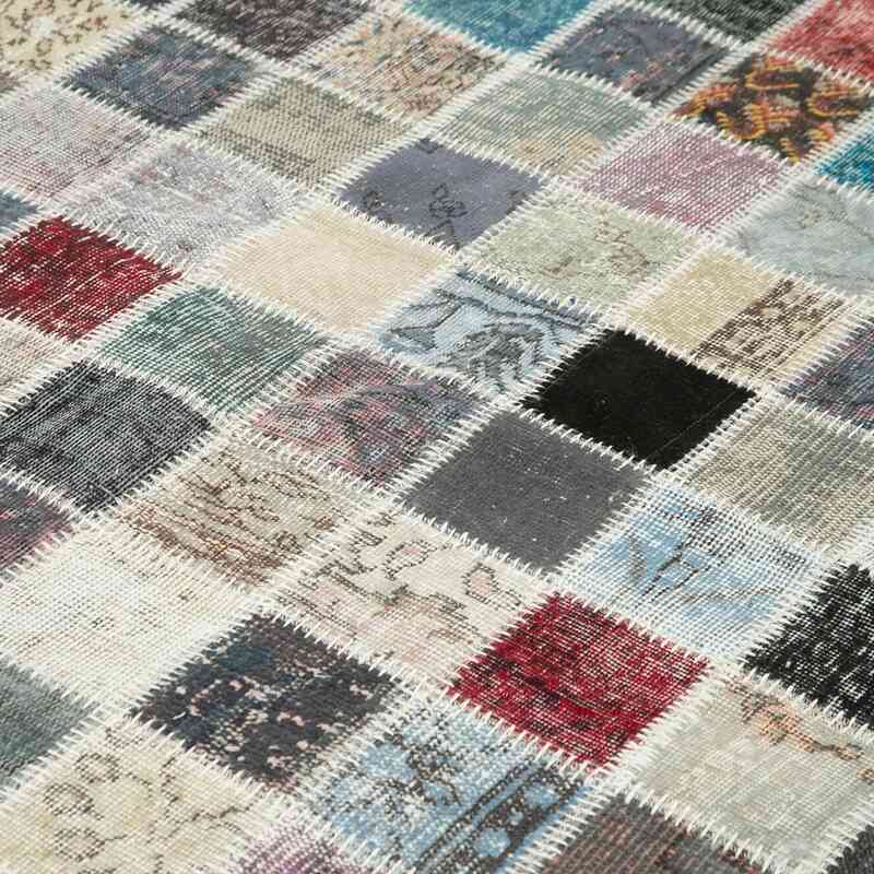 Multicolor Patchwork Hand-Knotted Turkish Rug - 8' 4" x 11' 6" (100" x 138") - K0049850