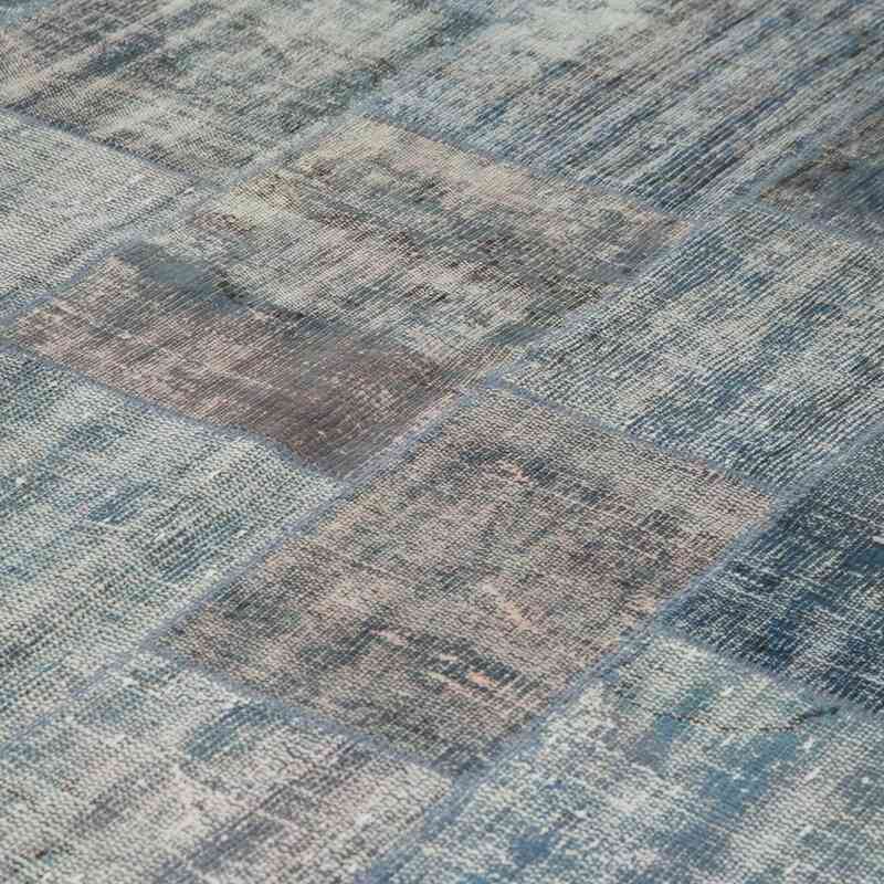 Blue Patchwork Hand-Knotted Turkish Rug - 8'  x 11' 7" (96" x 139") - K0049851