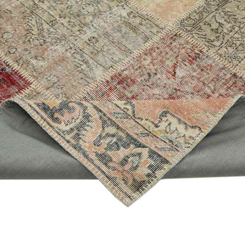 Patchwork Hand-Knotted Turkish Rug - 8' 3" x 9' 9" (99" x 117") - K0049893