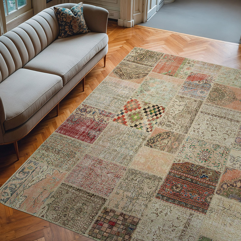 Alfombra Turca De Retazos - 251 cm x 298 cm - K0049893