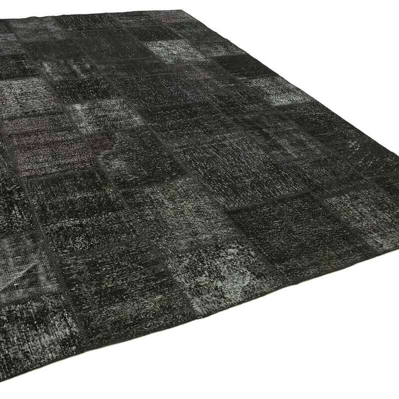 Siyah Boyalı Patchwork Halı - 250 cm x 352 cm - K0049919