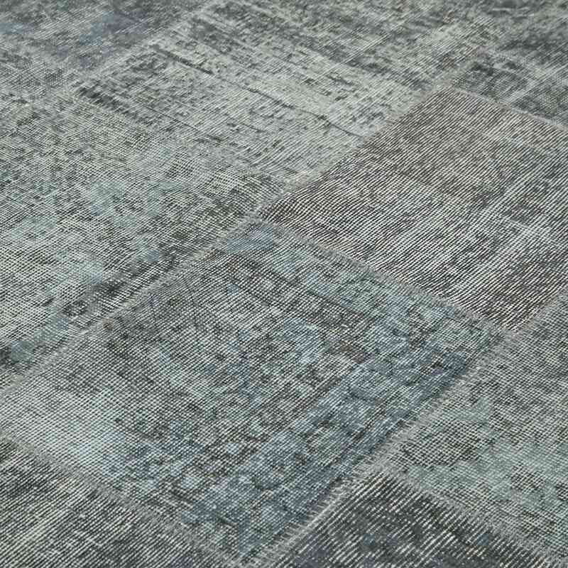 Grey Patchwork Hand-Knotted Turkish Rug - 8' 2" x 11' 6" (98" x 138") - K0049924