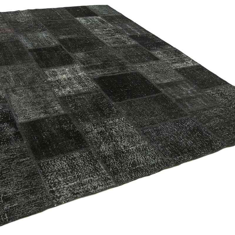 Siyah Boyalı Patchwork Halı - 249 cm x 353 cm - K0049943