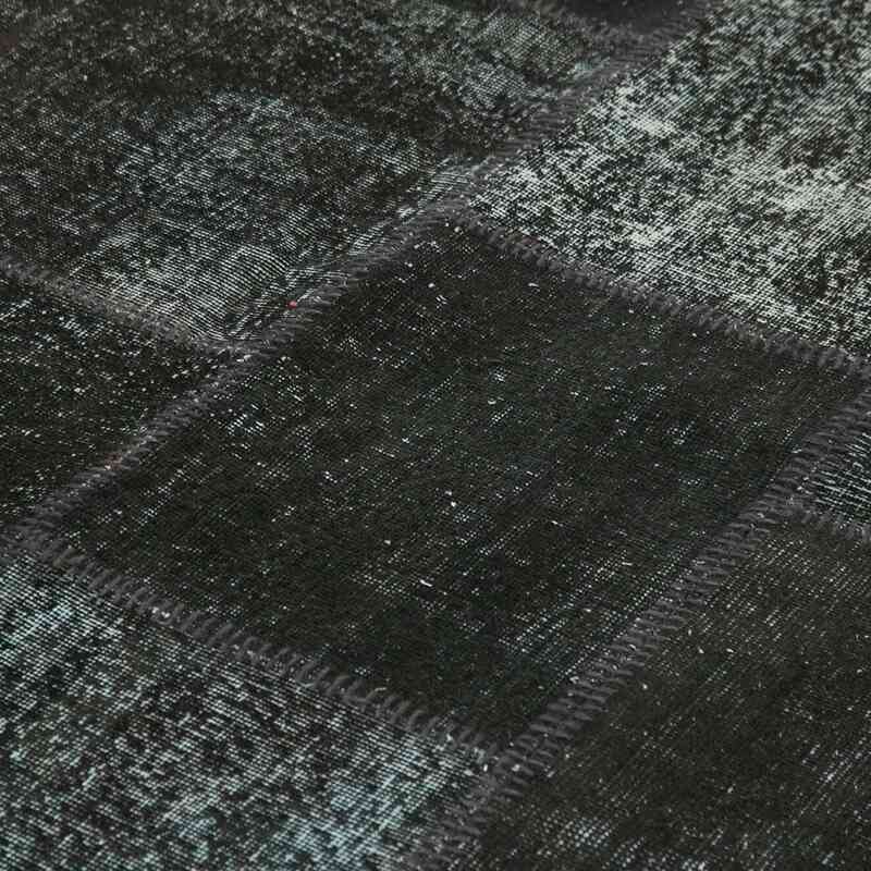 Siyah Boyalı Patchwork Halı - 249 cm x 353 cm - K0049943