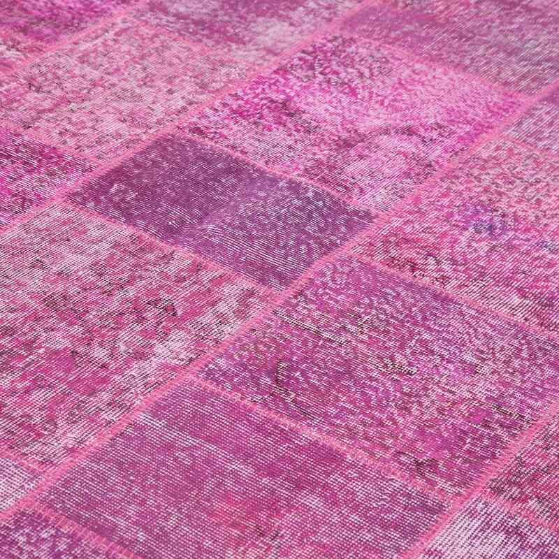 Pink Patchwork Hand-Knotted Turkish Rug - 8' 2" x 11' 6" (98" x 138") - K0049947