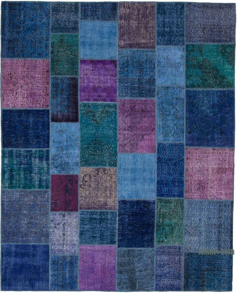 Multicolor Patchwork Hand-Knotted Turkish Rug - 8' 1" x 9' 11" (97" x 119") - K0049964