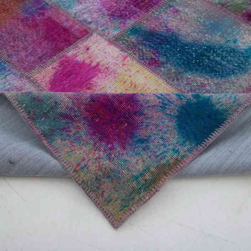 Çok Renkli Boyalı Patchwork Halı - 239 cm x 300 cm - K0049965
