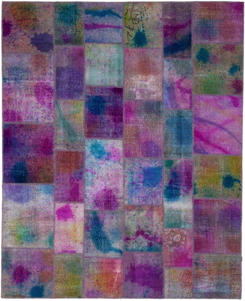Çok Renkli Boyalı Patchwork Halı - 239 cm x 300 cm - K0049965
