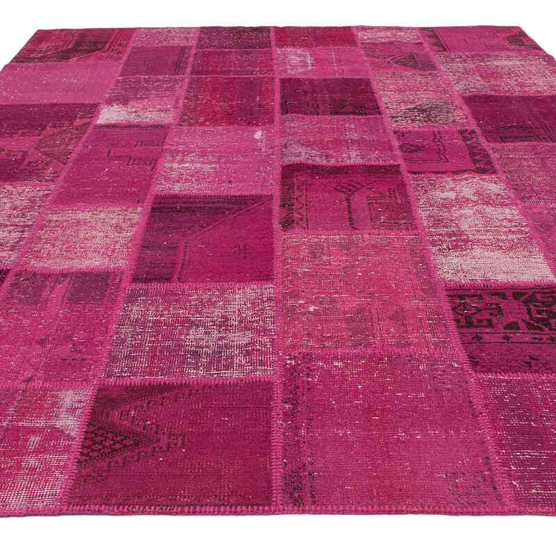 Patchwork Hand-Knotted Turkish Rug - 7' 11" x 9' 10" (95" x 118") - K0049979