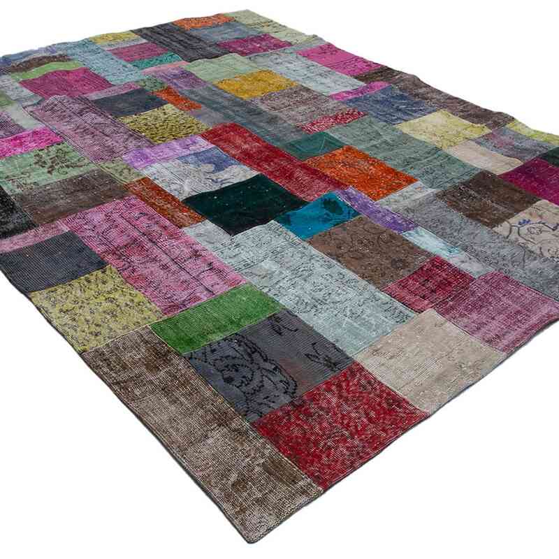 Multicolor Patchwork Hand-Knotted Turkish Rug - 8'  x 10'  (96" x 120") - K0049989