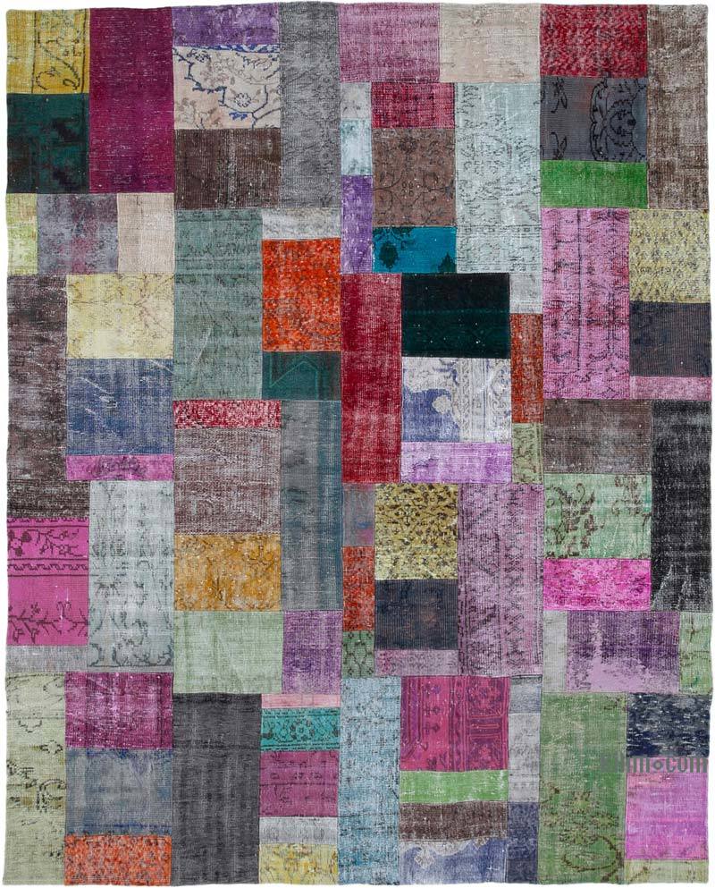 Multicolor Patchwork Hand-Knotted Turkish Rug - 8'  x 10'  (96" x 120") - K0049989
