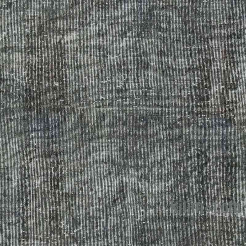 Grey Over-dyed Turkish Vintage Runner Rug - 2' 11" x 10' 10" (35" x 130") - K0050051
