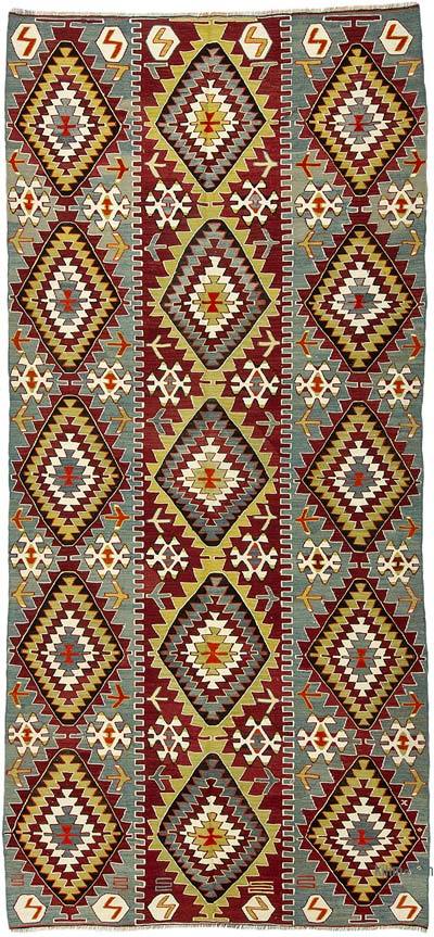 Vintage Esme Kilim Rug - 4' 7" x 9' 6" (55" x 114")