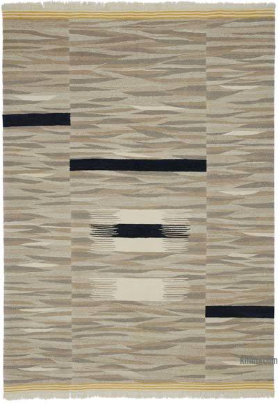 Beige New Handwoven Turkish Kilim Rug