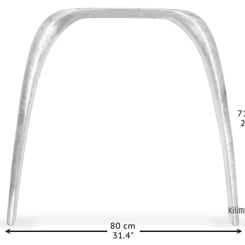 Aluminium Sand Cast Table Leg - Matte (set of 2) - K0050392