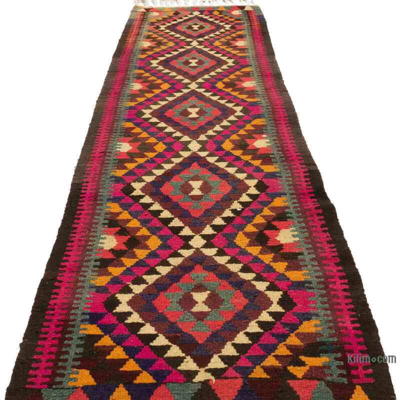 Multicolor Alfombra Kilim Tribal Vintage - 85 cm x 335 cm - K0050403
