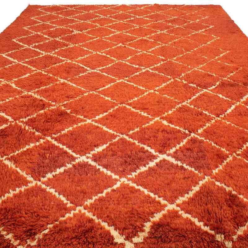 New Moroccan Style Hand-Knotted Tulu Rug - 7' 6" x 11' 5" (90" x 137") - K0050441