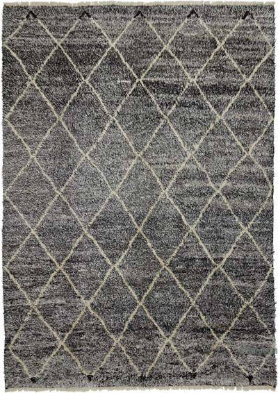 New Moroccan Style Hand-Knotted Tulu Rug - 9' 3" x 12' 10" (111" x 154")