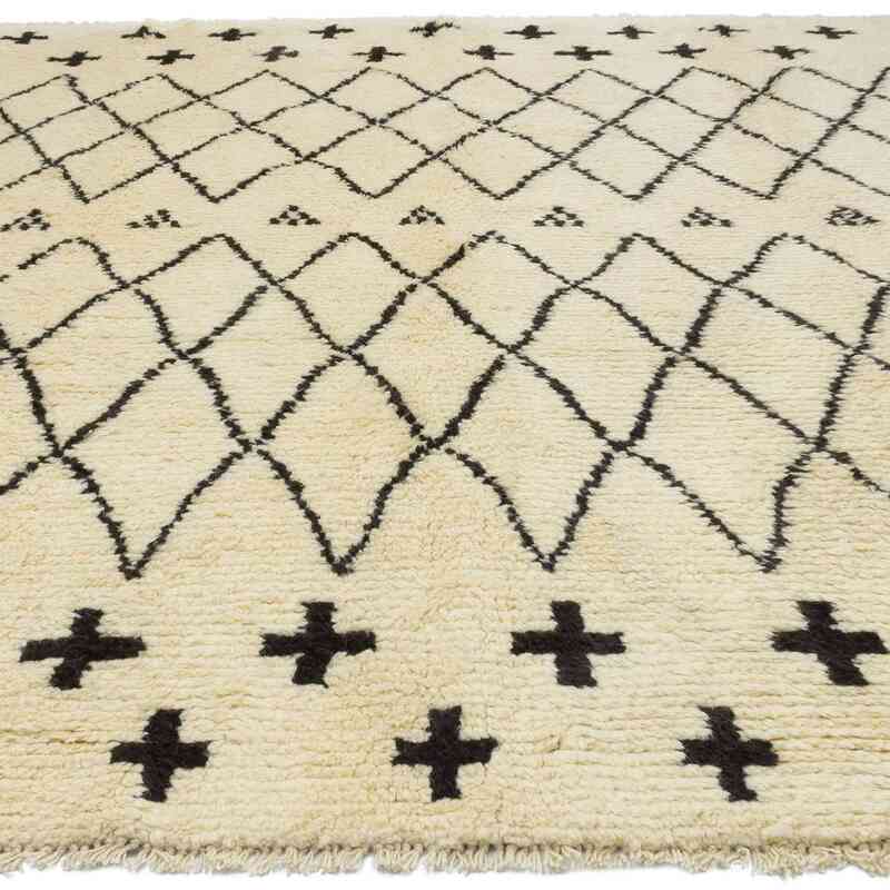 New Moroccan Style Hand-Knotted Tulu Rug - 9' 2" x 10' 10" (110" x 130") - K0050450