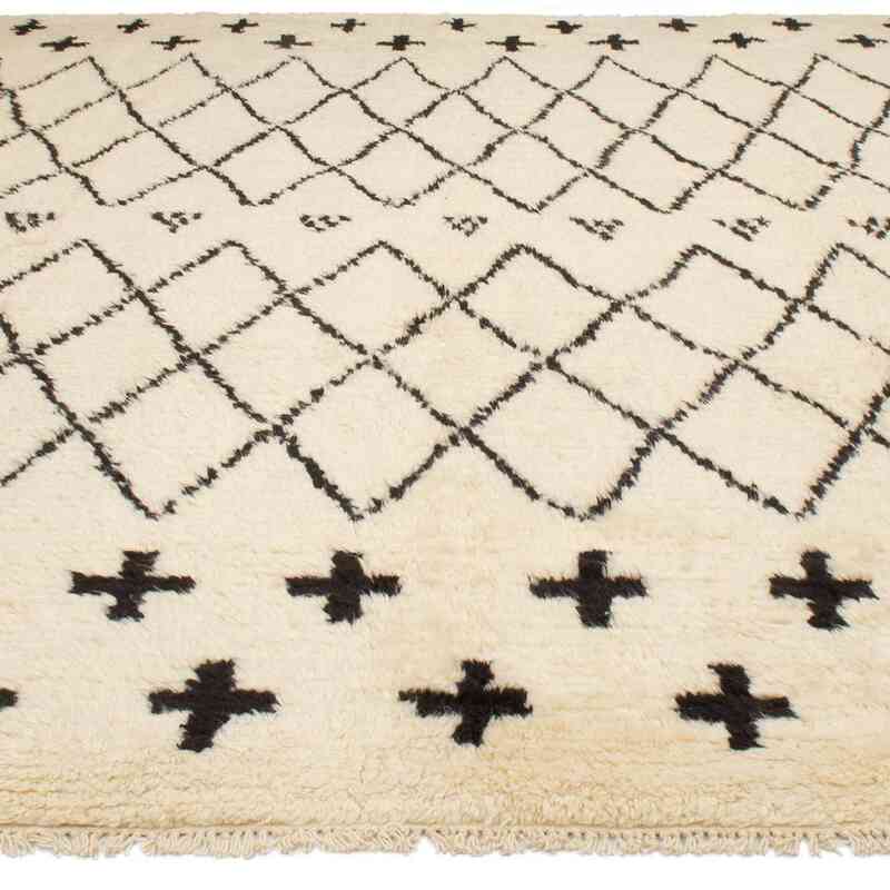 New Moroccan Style Hand-Knotted Tulu Rug - 9' 2" x 10' 10" (110" x 130") - K0050450