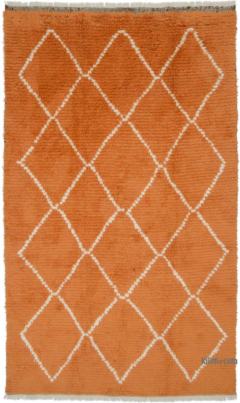 New Moroccan Style Hand-Knotted Tulu Rug - 6' 3" x 10' 5" (75" x 125") - K0050456
