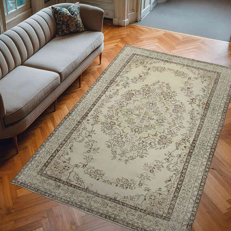 Vintage Turkish Hand-Knotted Rug - 6' 3" x 10' 2" (75" x 122") - K0050579