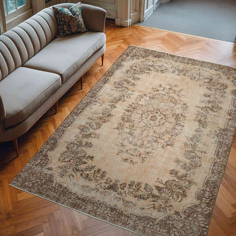 El Dokuma Vintage Halı - 204 cm x 310 cm - K0050613
