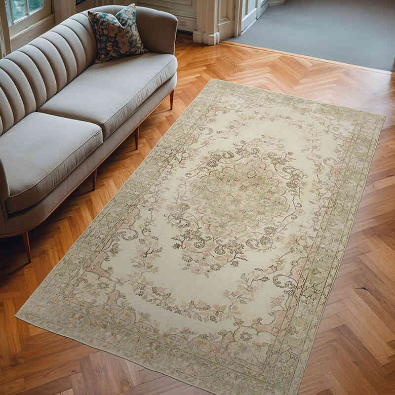 Vintage Turkish Hand-Knotted Rug - 5' 7" x 9' 8" (67" x 116") - K0050646