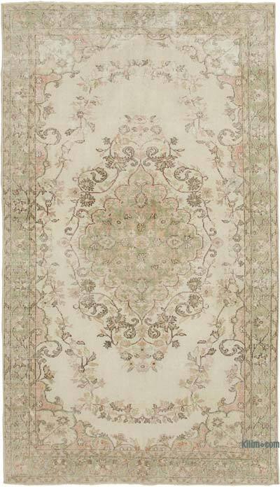 Vintage Turkish Hand-Knotted Rug - 5' 7" x 9' 8" (67" x 116")
