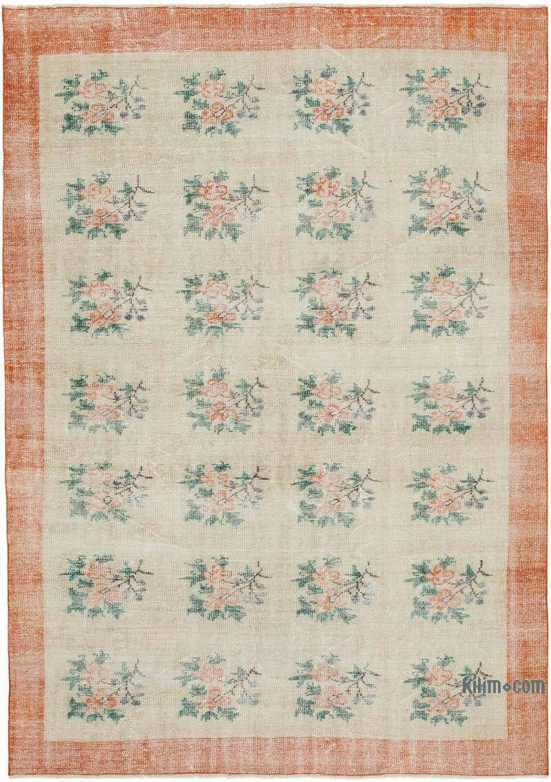 Vintage Turkish Hand-Knotted Rug - 6' 8" x 9' 4" (80" x 112") - K0050713