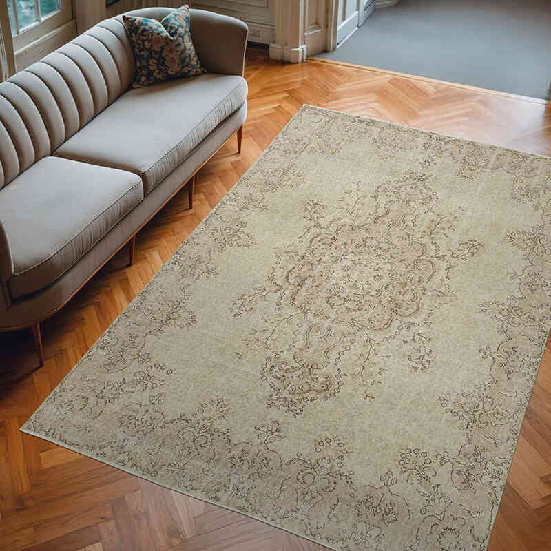 Alfombra Vintage Turca Anudada a Mano - 208 cm x 300 cm - K0050720