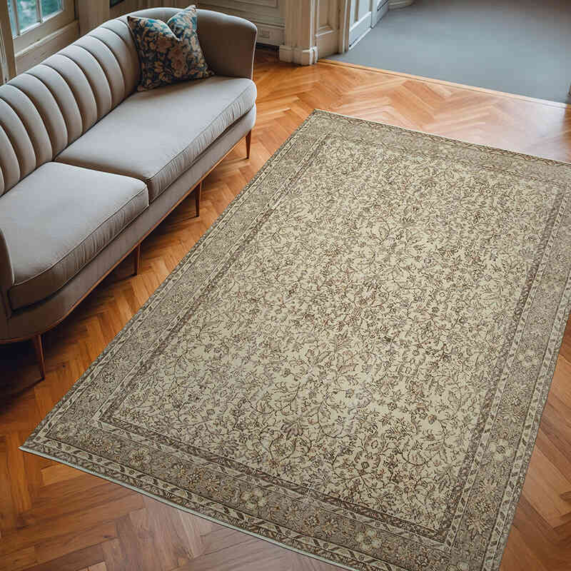 El Dokuma Vintage Halı - 206 cm x 305 cm - K0050768