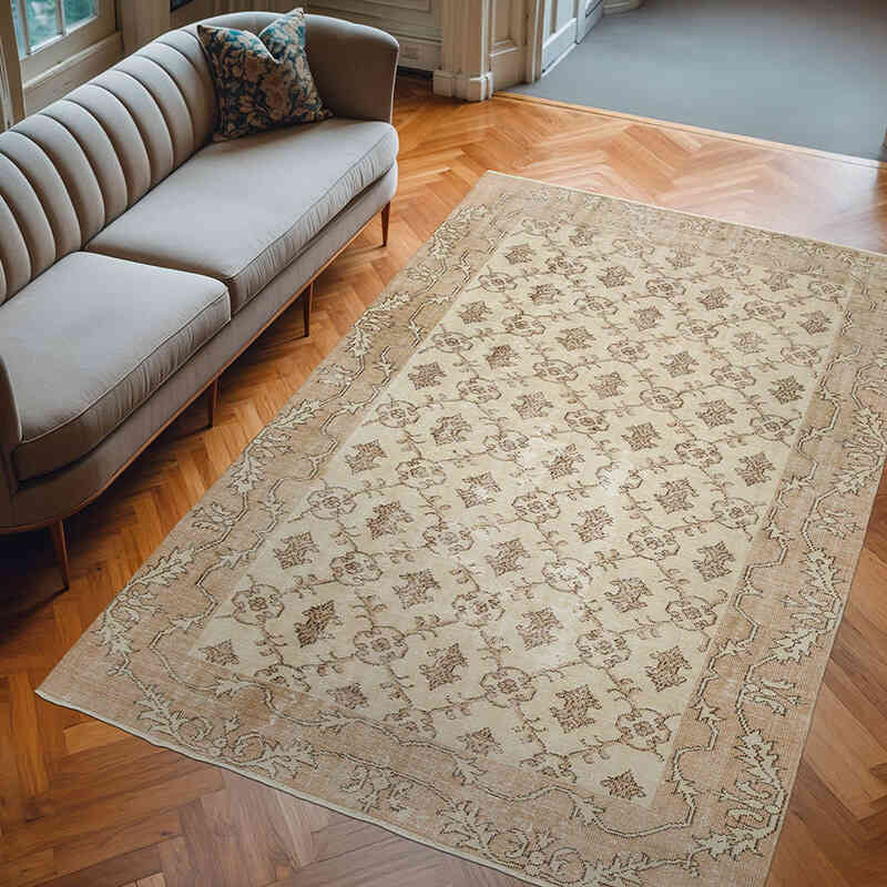 Alfombra Vintage Turca Anudada a Mano - 200 cm x 291 cm - K0050824