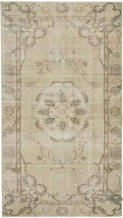 Vintage Turkish Hand-Knotted Rug - 5' 1" x 8' 11" (61" x 107")