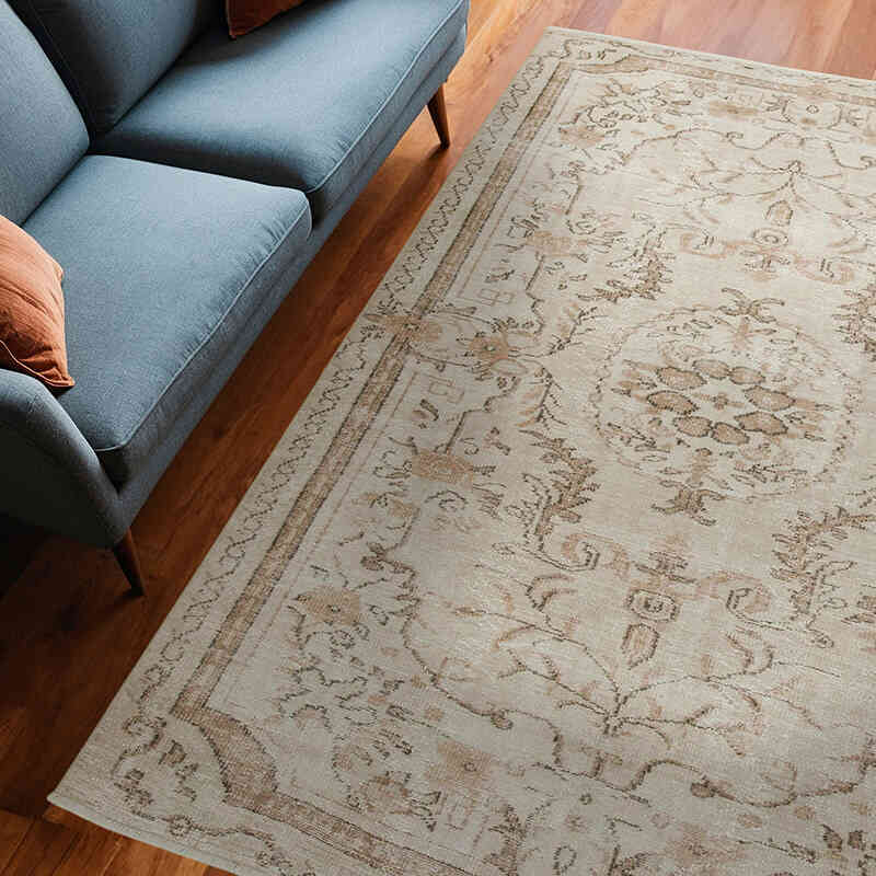 Vintage Turkish Hand-Knotted Rug - 6'  x 8' 3" (72" x 99") - K0050872