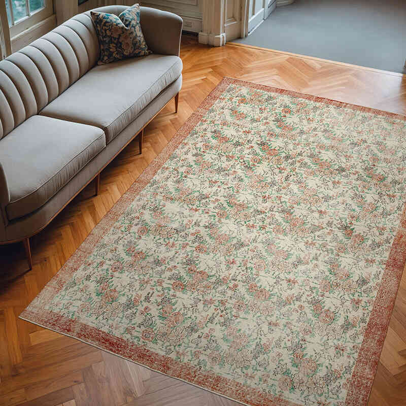 El Dokuma Vintage Halı - 213 cm x 305 cm - K0050981