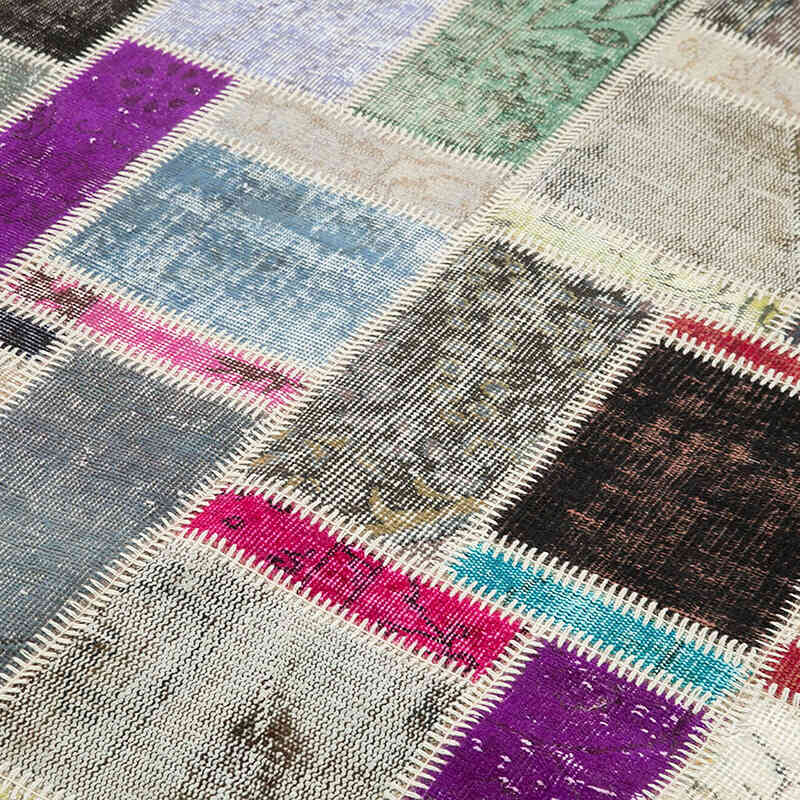 Çok Renkli Boyalı Patchwork Halı - 176 cm x 247 cm - K0051045