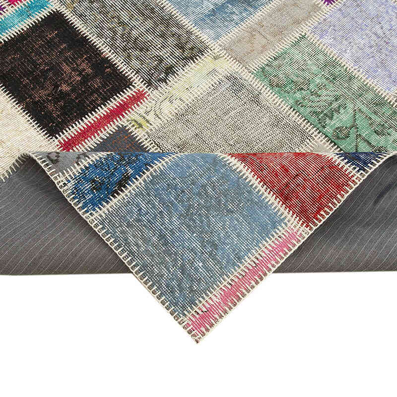 Çok Renkli Boyalı Patchwork Halı - 176 cm x 247 cm - K0051045