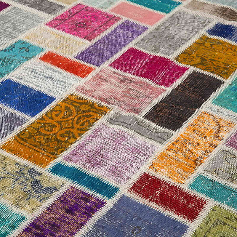 Çok Renkli Boyalı Patchwork Halı - 209 cm x 297 cm - K0051067