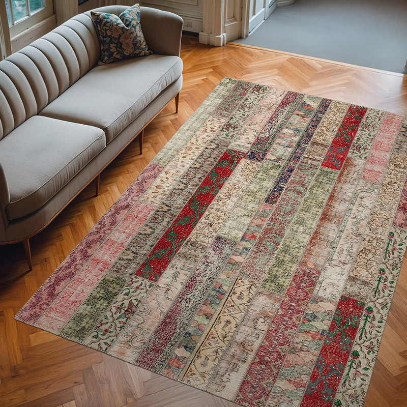 Alfombra Turca de Retazos - 202 cm x 298 cm - K0051173