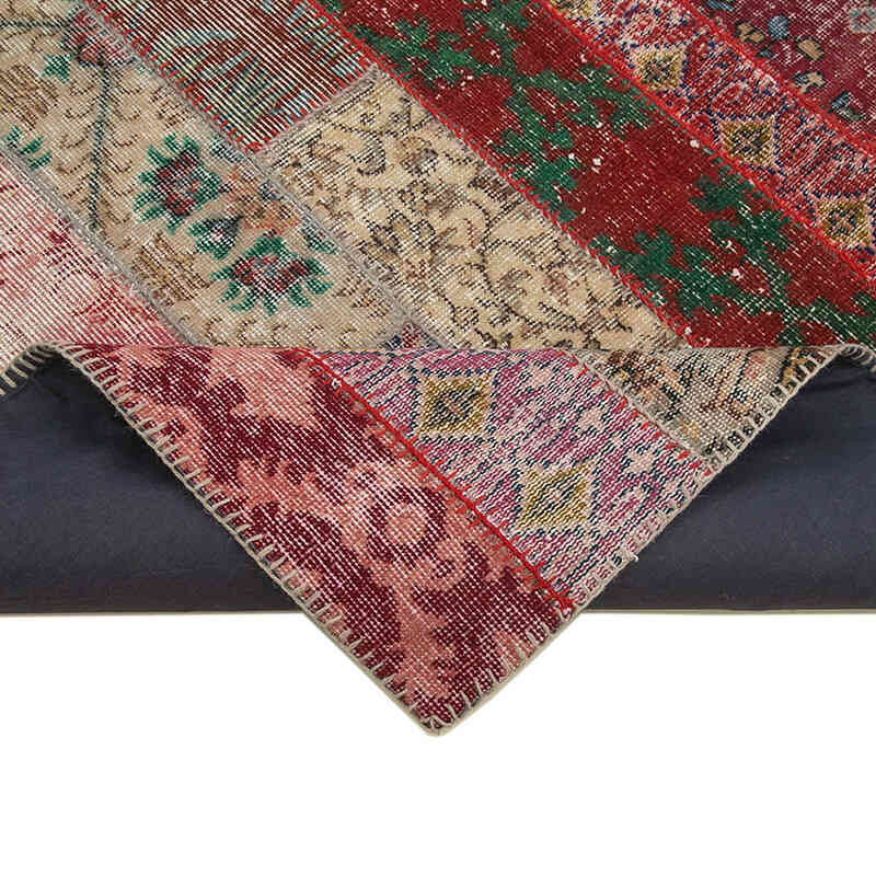 Multicolor, Rojo Alfombra Turca de Retazos - 203 cm x 305 cm - K0051185