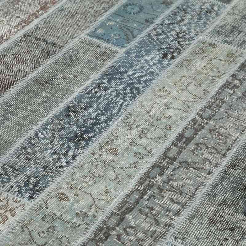 Patchwork Hand-Knotted Turkish Rug - 6' 8" x 10'  (80" x 120") - K0051214