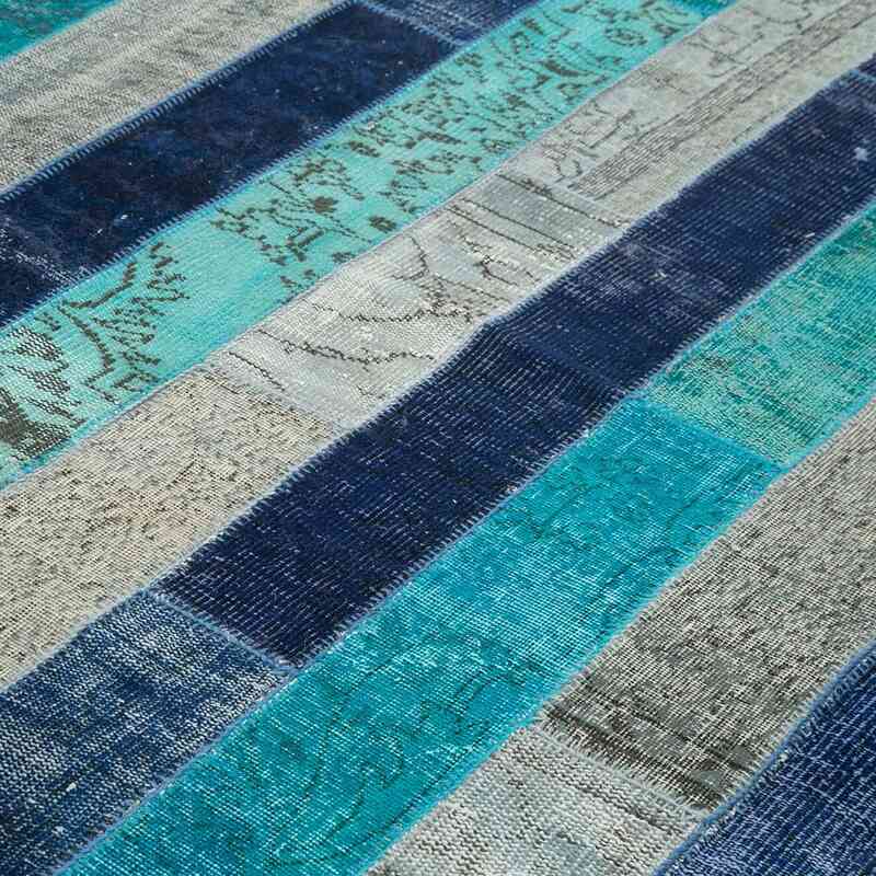 Multicolor Patchwork Hand-Knotted Turkish Rug - 8' 5" x 10'  (101" x 120") - K0051227