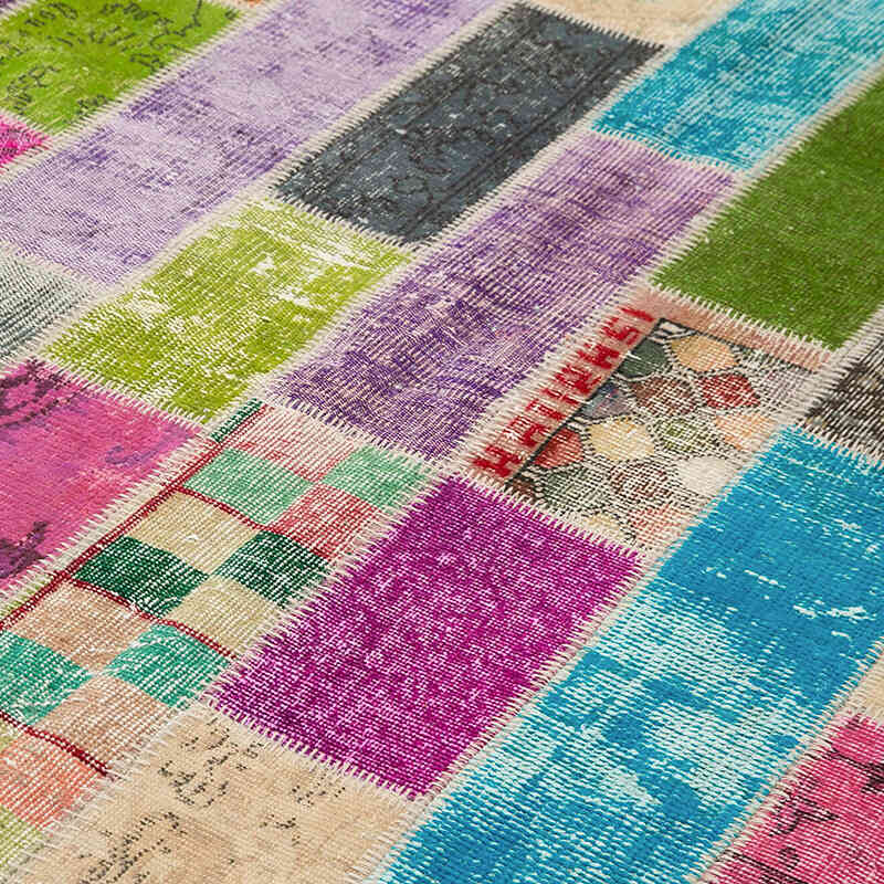 Çok Renkli Boyalı Patchwork Halı - 200 cm x 302 cm - K0051262