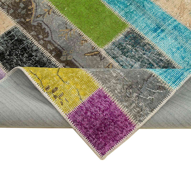 Çok Renkli Boyalı Patchwork Halı - 200 cm x 302 cm - K0051262