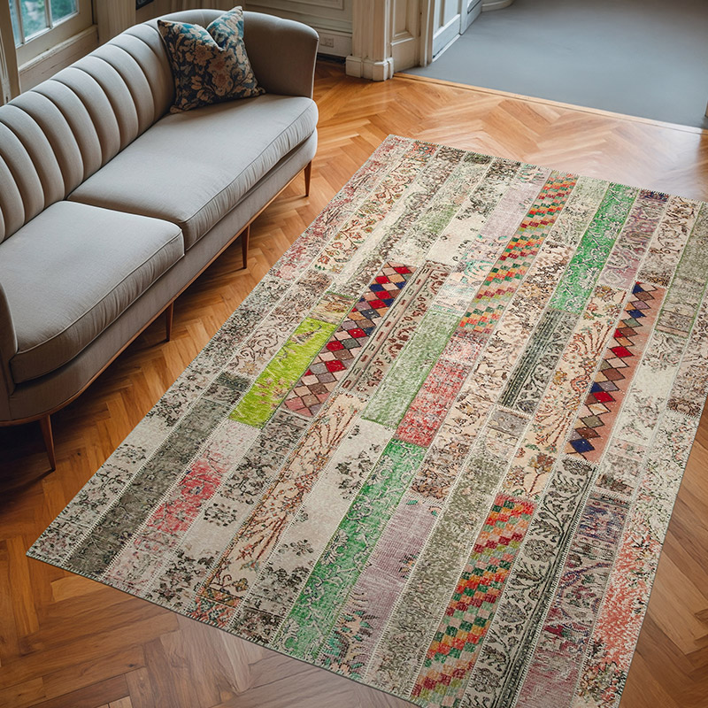 Patchwork El Dokuma Halı - 202 cm x 303 cm - K0051289