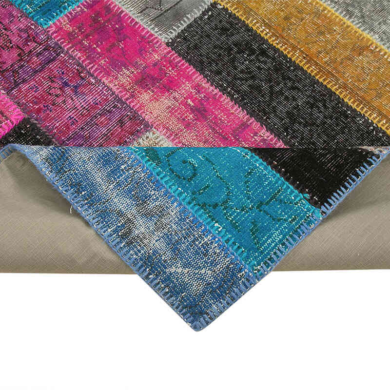 Multicolor Alfombra De Retazos Turca Sobre-teñida - 200 cm x 300 cm - K0051291