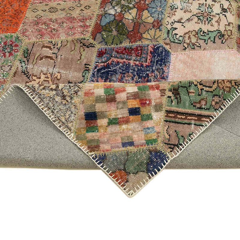 Çok Renkli Patchwork El Dokuma Halı - 225 cm x 340 cm - K0051326